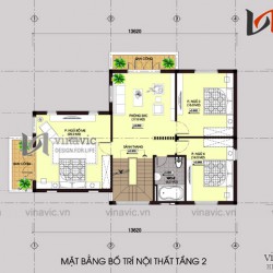 Biệt thự 120m2 5 phòng ngủ 3 tầng 1 P.Khách, 1 P.Bếp ăn, 2 P.WC BT1487