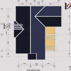 Mẫu thiết kế nhà 2 tầng hình chữ l kích thước 13x14m có gara oto BT1497