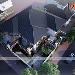 Mẫu thiết kế nhà biệt thự 2 tầng 160m2 ở Thành phố Vinh- Nghệ An BT1672
