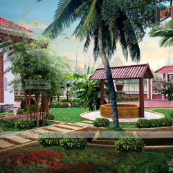 Mẫu nhà biệt thự vườn 1 tầng mái đỏ truyền thống ở Hà Nam BT1612