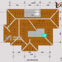 Bản thiết kế biệt thự 2 tầng 4 phòng ngủ diện tích đất 14mx10m BT1401
