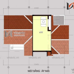 Mẫu nhà đẹp 2 tầng hình chữ l 3 phòng ngủ kích thước 12x10m BT1504