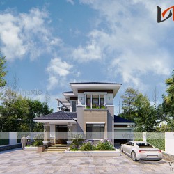 Nhà đẹp 2 tầng mái thái hiện đại nổi bật nhất biển Sầm Sơn BT1911