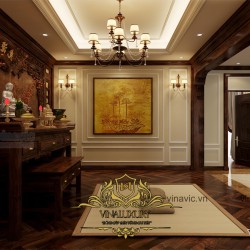 Mẫu nội thất đẹp tân cổ điển bằng gỗ tự nhiên NT2012