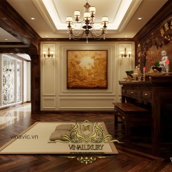 Mẫu nội thất đẹp tân cổ điển bằng gỗ tự nhiên NT2012