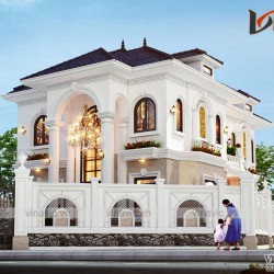 Biệt thự 2 tầng  phong cách tân cổ điển 160m2 ở Bắc Giang  BT2006