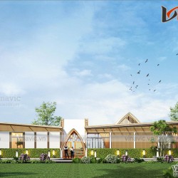 Thiết kế nhà hàng+ cafe + Sân Tập Golf  Dự Án SunSet ở Hòa Bình