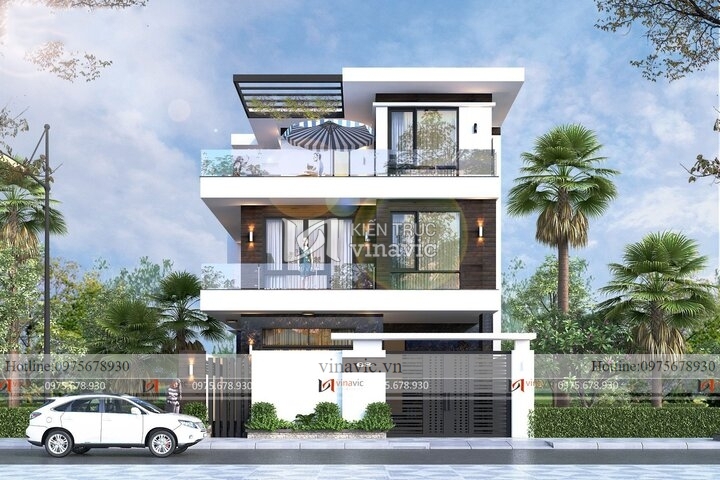 Mẫu thiết kế nhà 3 tầng hiện đại ở Hà Nội BT2112