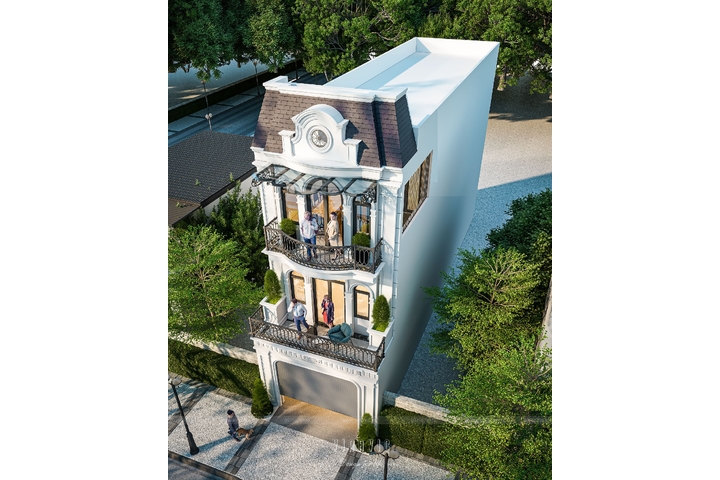 Thiết kế nhà phố 3 tầng tân cổ điển 100m2 (5x20m) NP2293