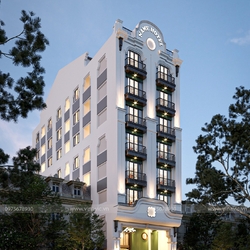 Thiết kế khách sạn đông dương 7 tầng 270m2 (27x10m) BT2300