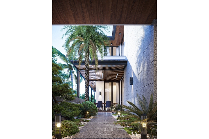 Mẫu biệt thự 1 trệt 2 lầu hiện đại mái nhật 200m2 (10x20m) BT2253