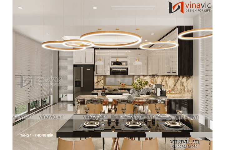 Thiết kế nội thất biệt thự 2 tầng hiện đại (CĐT: Mr Dũng - Vĩnh Phúc) NT2311