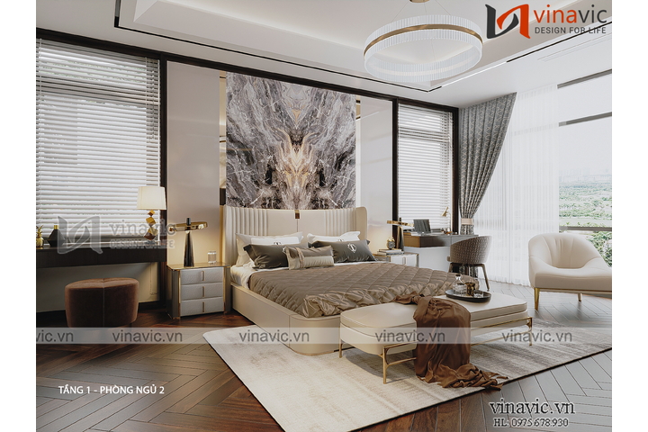 Thiết kế nội thất biệt thự 2 tầng hiện đại (CĐT: Mr Dũng - Vĩnh Phúc) NT2311