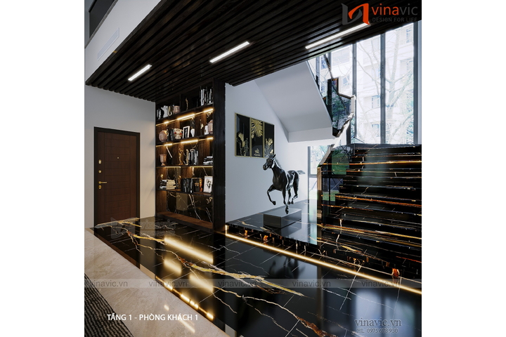 Thiết kế nội thất biệt thự 2 tầng hiện đại (CĐT: Mr Dũng - Vĩnh Phúc) NT2311