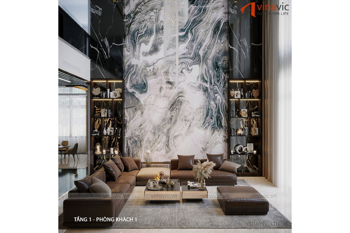 Thiết kế nội thất biệt thự 2 tầng hiện đại (CĐT: Mr Dũng - Vĩnh Phúc) NT2311