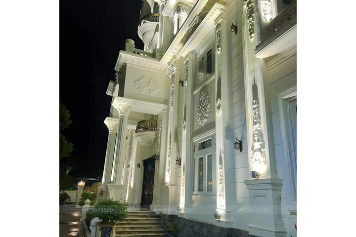 Thi công biệt thự cổ điển 340m2 (CĐT: Mr Hòa - Bình Định) TCBT2206