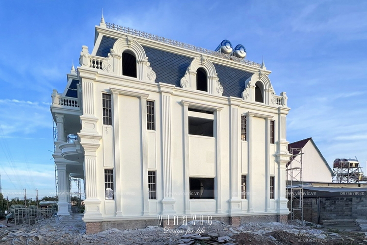 Thi công biệt thự tân cổ điển 3 tầng (CĐT: Mr Cường - Vũng Tàu) TCBT2204