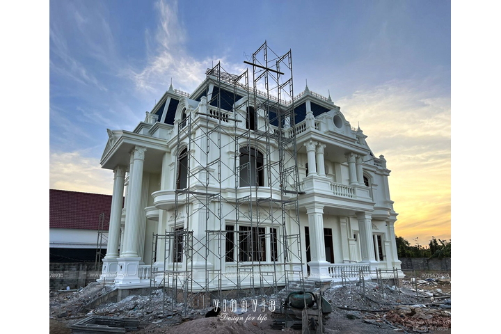 Thi công biệt thự tân cổ điển 3 tầng (CĐT: Mr Cường - Vũng Tàu) TCBT2204