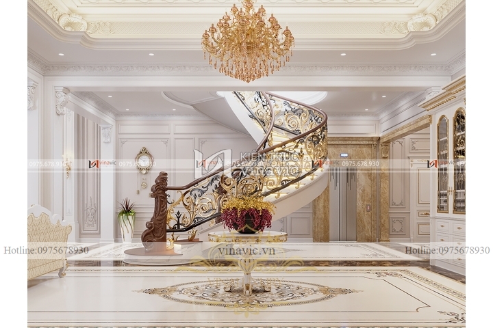 Thiết kế nội thất biệt thự tân cổ điển (CĐT: Mr Hòa - Bình Định) NT2312