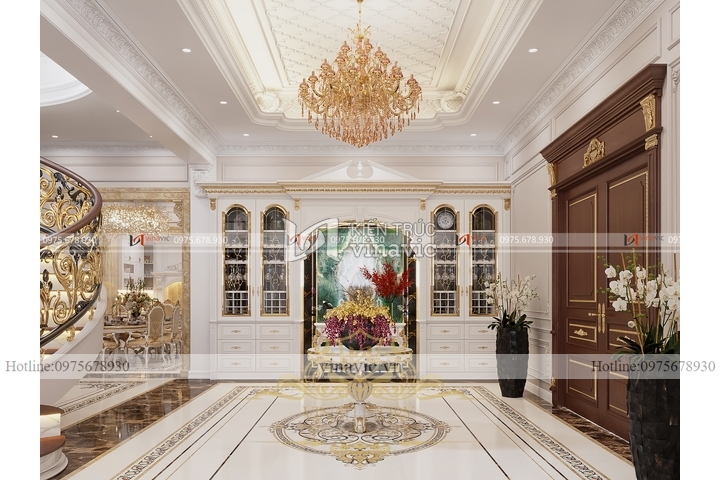 Thiết kế nội thất biệt thự tân cổ điển (CĐT: Mr Hòa - Bình Định) NT2312