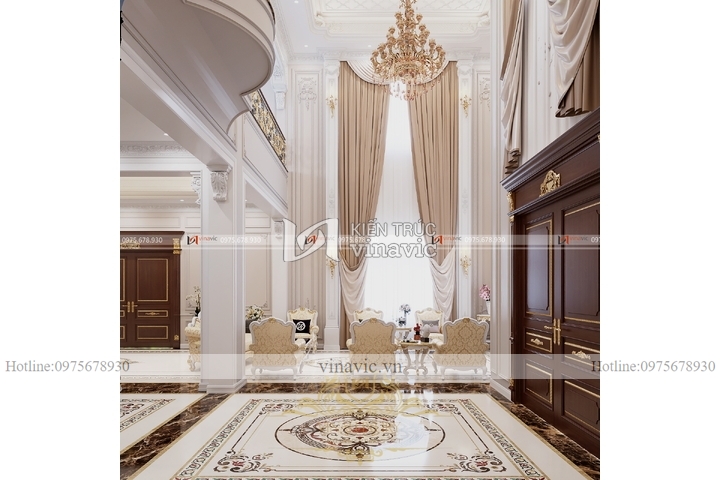 Thiết kế nội thất biệt thự tân cổ điển (CĐT: Mr Hòa - Bình Định) NT2312