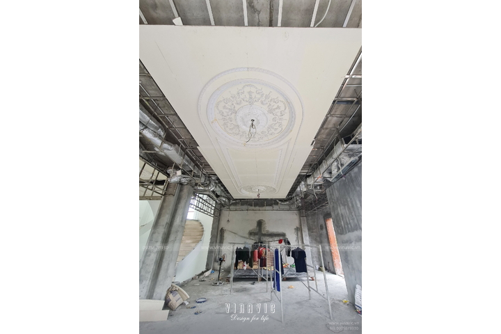 Thi công biệt thự Cổ Điển 4 tầng 264m2 (CĐT: Mr Ngọc- Thường Tín) TCBT2208