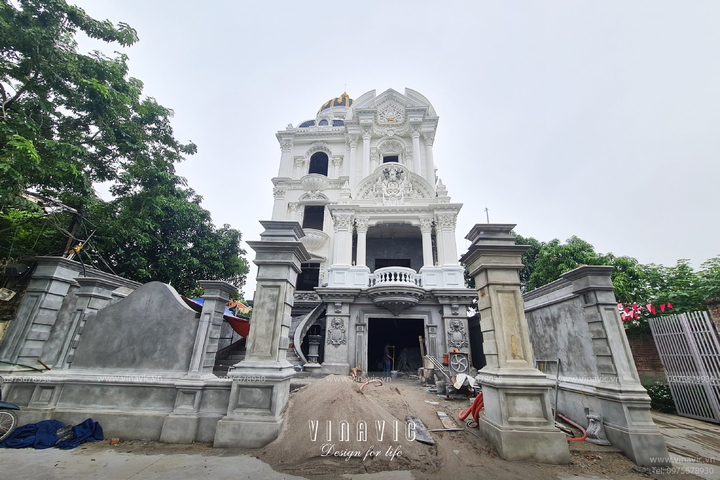 Thi công biệt thự Cổ Điển 4 tầng 264m2 (CĐT: Mr Ngọc- Thường Tín) TCBT2208