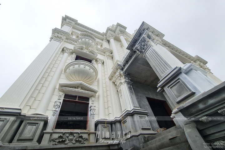 Thi công biệt thự Cổ Điển 4 tầng 264m2 (CĐT: Mr Ngọc- Thường Tín) TCBT2208