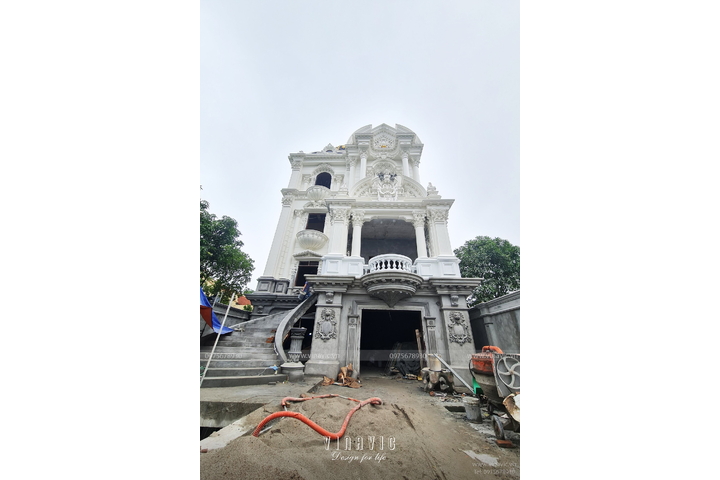Thi công biệt thự Cổ Điển 4 tầng 264m2 (CĐT: Mr Ngọc- Thường Tín) TCBT2208