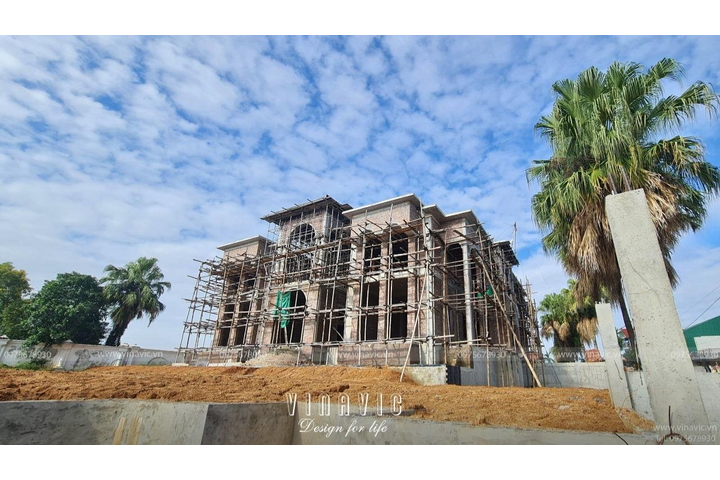 Thi công biệt thự Địa Trung Hải 340m2 (CĐT: Mr Phú- Hà Tĩnh) TCBT2207