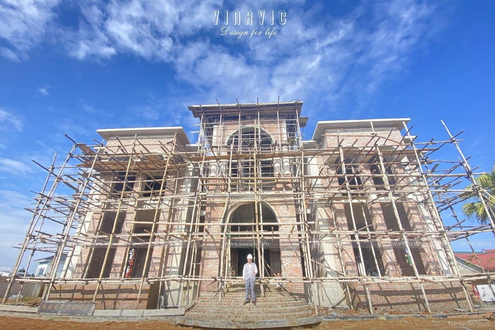 Thi công biệt thự Địa Trung Hải 340m2 (CĐT: Mr Phú- Hà Tĩnh) TCBT2207