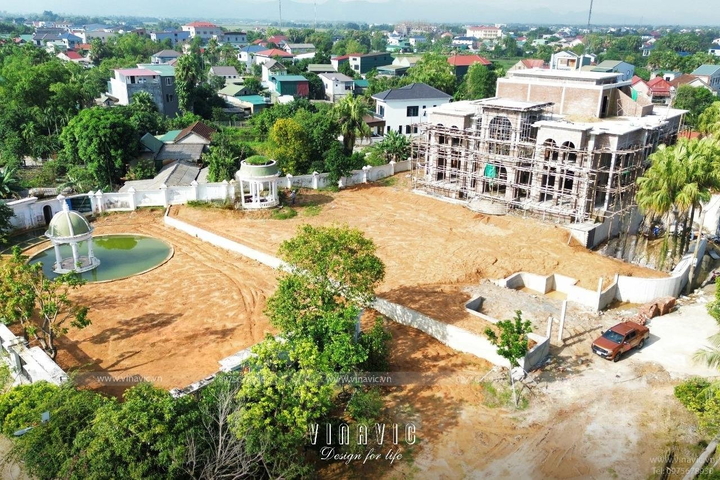 Thi công biệt thự Địa Trung Hải 340m2 (CĐT: Mr Phú- Hà Tĩnh) TCBT2207