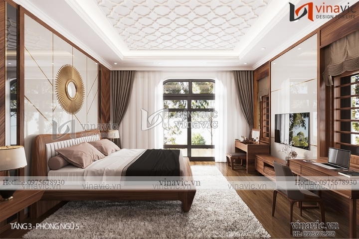 Thiết kế nội thất biệt thự hiện đại 2 mặt tiền (CĐT: Mrs Liên - Nghệ An) NT2316