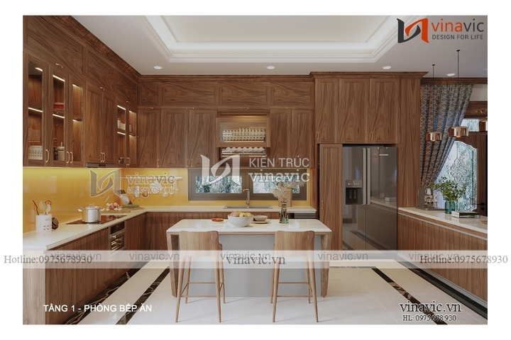 Thiết kế nội thất biệt thự hiện đại 2 mặt tiền (CĐT: Mrs Liên - Nghệ An) NT2316