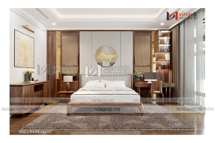 Thiết kế nội thất biệt thự hiện đại 2 mặt tiền (CĐT: Mrs Liên - Nghệ An) NT2316