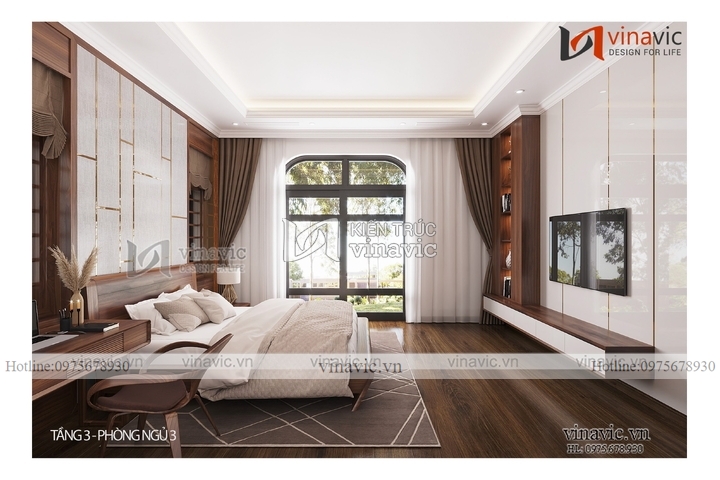 Thiết kế nội thất biệt thự hiện đại 2 mặt tiền (CĐT: Mrs Liên - Nghệ An) NT2316