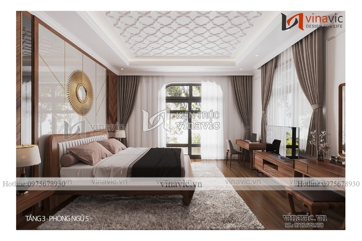 Thiết kế nội thất biệt thự hiện đại 2 mặt tiền (CĐT: Mrs Liên - Nghệ An) NT2316