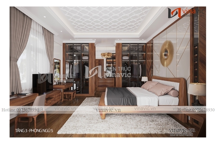 Thiết kế nội thất biệt thự hiện đại 2 mặt tiền (CĐT: Mrs Liên - Nghệ An) NT2316