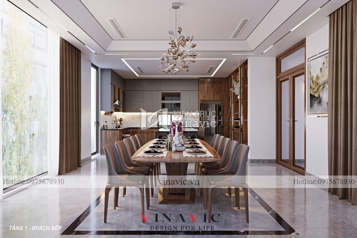 Thiết kế nội thất hiện đại biệt thự 2 tầng (CĐT: Mr Thắng - Ninh Bình) NT2313