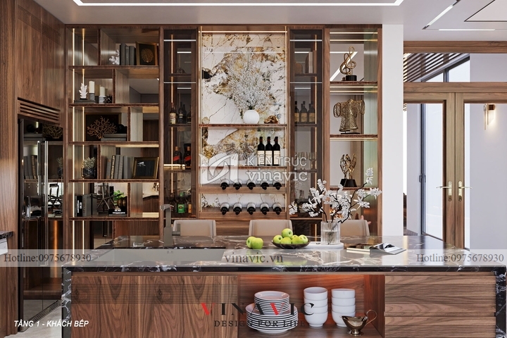 Thiết kế nội thất hiện đại biệt thự 2 tầng (CĐT: Mr Thắng - Ninh Bình) NT2313