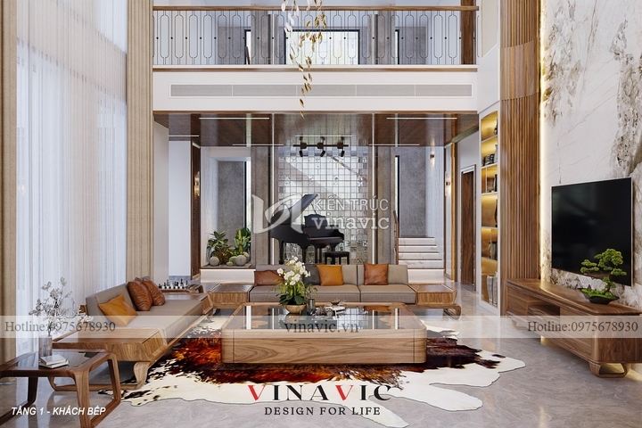 Thiết kế nội thất hiện đại biệt thự 2 tầng (CĐT: Mr Thắng - Ninh Bình) NT2313