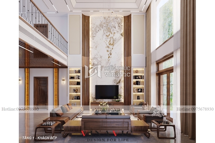 Thiết kế nội thất hiện đại biệt thự 2 tầng (CĐT: Mr Thắng - Ninh Bình) NT2313