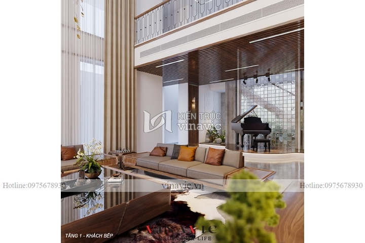 Thiết kế nội thất hiện đại biệt thự 2 tầng (CĐT: Mr Thắng - Ninh Bình) NT2313