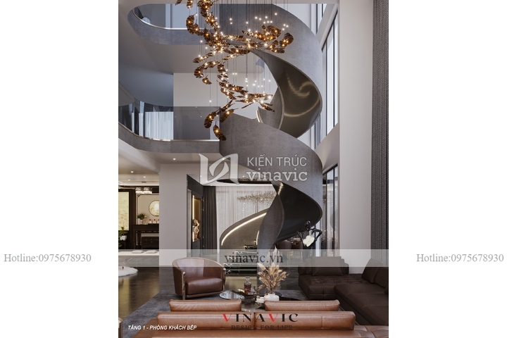 Mẫu thiết kế nội thất biệt thự hiện đại 500m2 (CĐT: Mr Vinh - Phú Thọ) NT2315