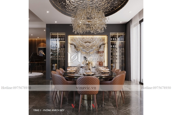 Mẫu thiết kế nội thất biệt thự hiện đại 500m2 (CĐT: Mr Vinh - Phú Thọ) NT2315