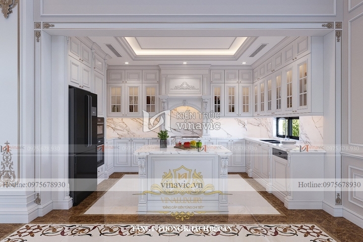 Nội thất biệt thự tân cổ điển 2 tầng 1 tum (CĐT: Mrs Dương - Hòa Bình) NT2318