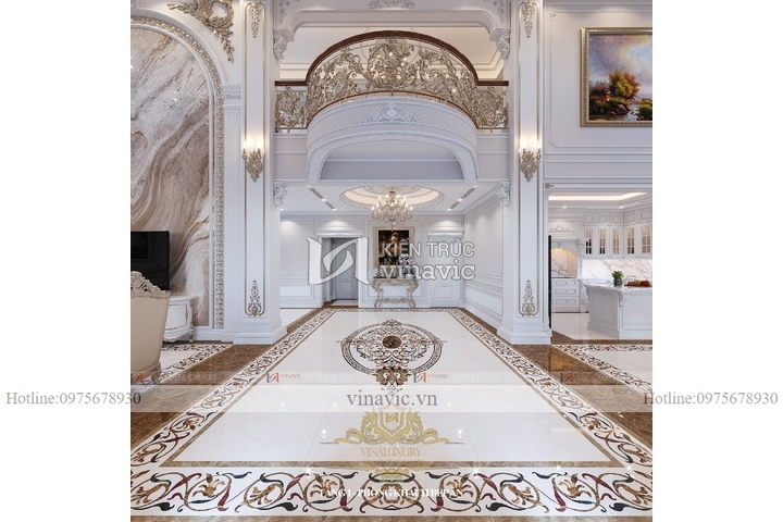 Nội thất biệt thự tân cổ điển 2 tầng 1 tum (CĐT: Mrs Dương - Hòa Bình) NT2318