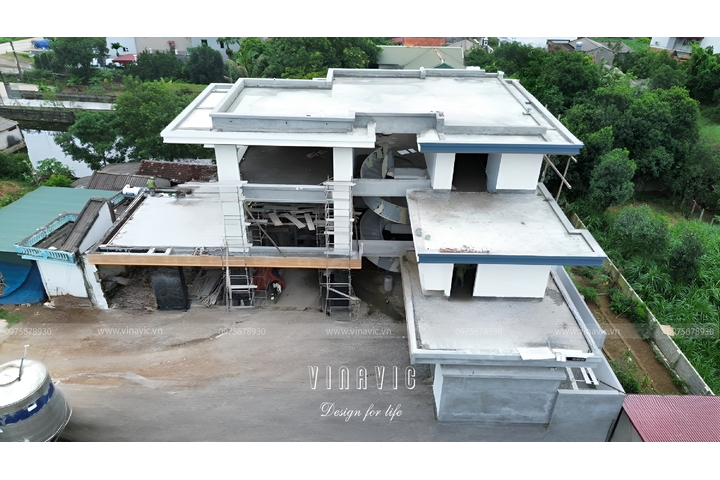 Thi công biệt thự hiện đại 3 tầng 500m2 (CĐT: Mr Vinh - Phú Thọ) TCBT2210