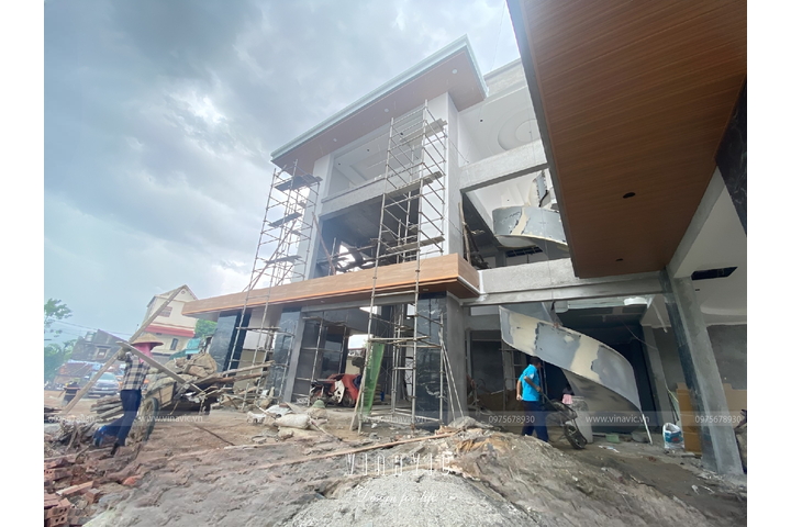 Thi công biệt thự hiện đại 3 tầng 500m2 (CĐT: Mr Vinh - Phú Thọ) TCBT2210