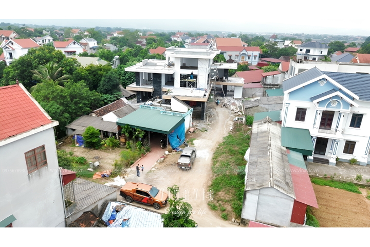 Thi công biệt thự hiện đại 3 tầng 500m2 (CĐT: Mr Vinh - Phú Thọ) TCBT2210